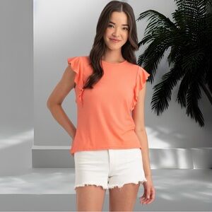 NWT Orb Jolene Cropped-Ruffle Tank Size XS